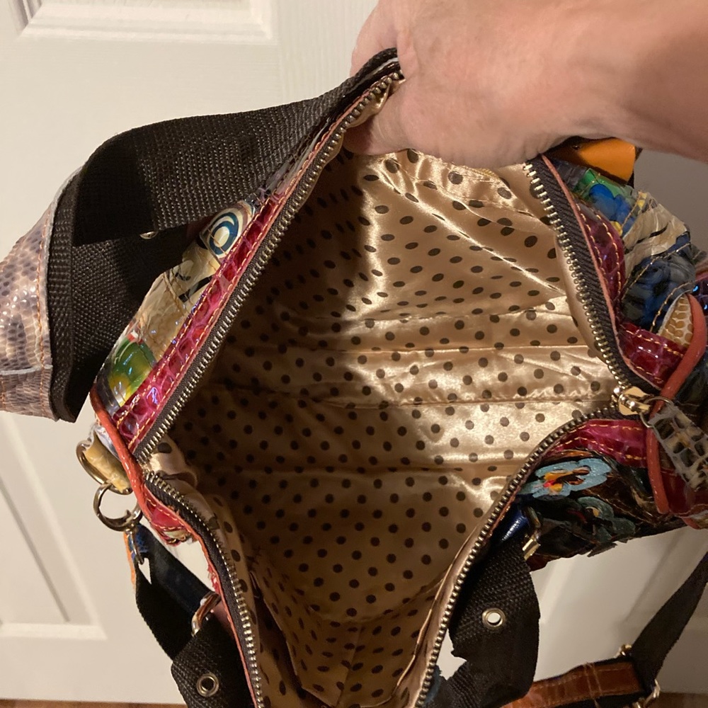 Patchwork Multi Color & Multi Animal Print Satche… - image 7